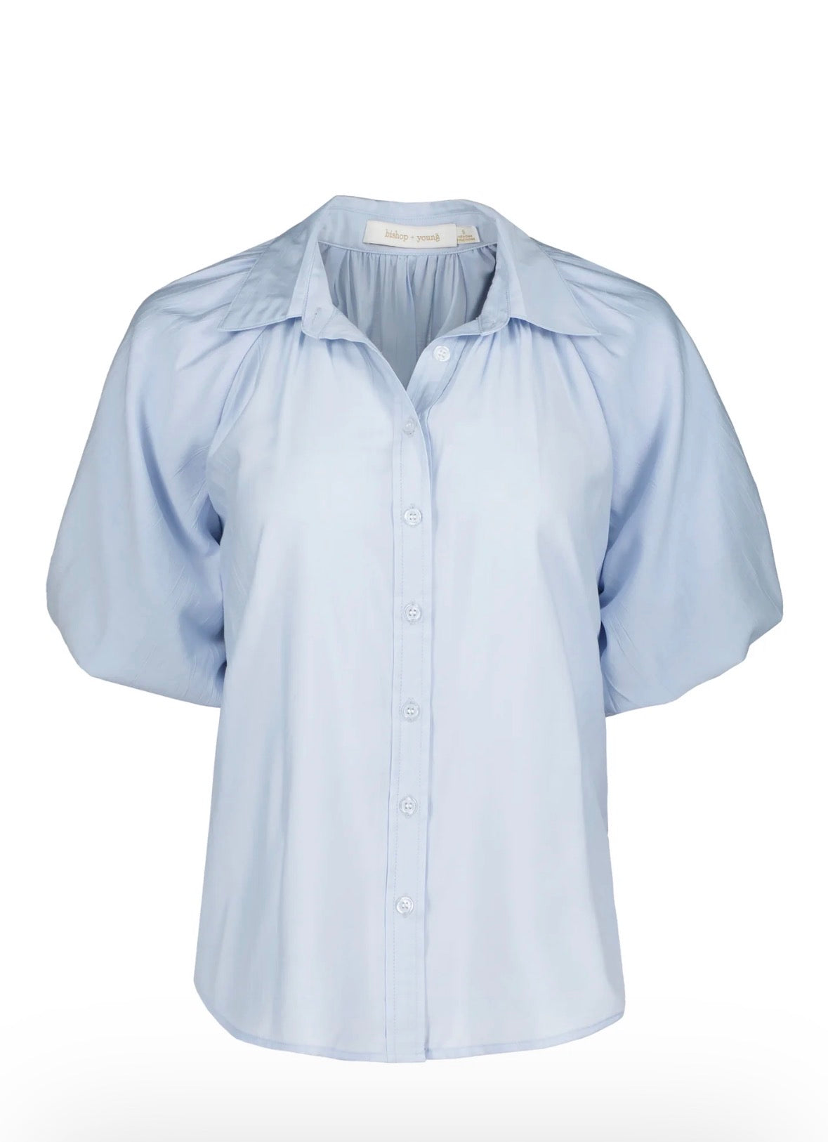 Anise Bubble Sleeve Top
