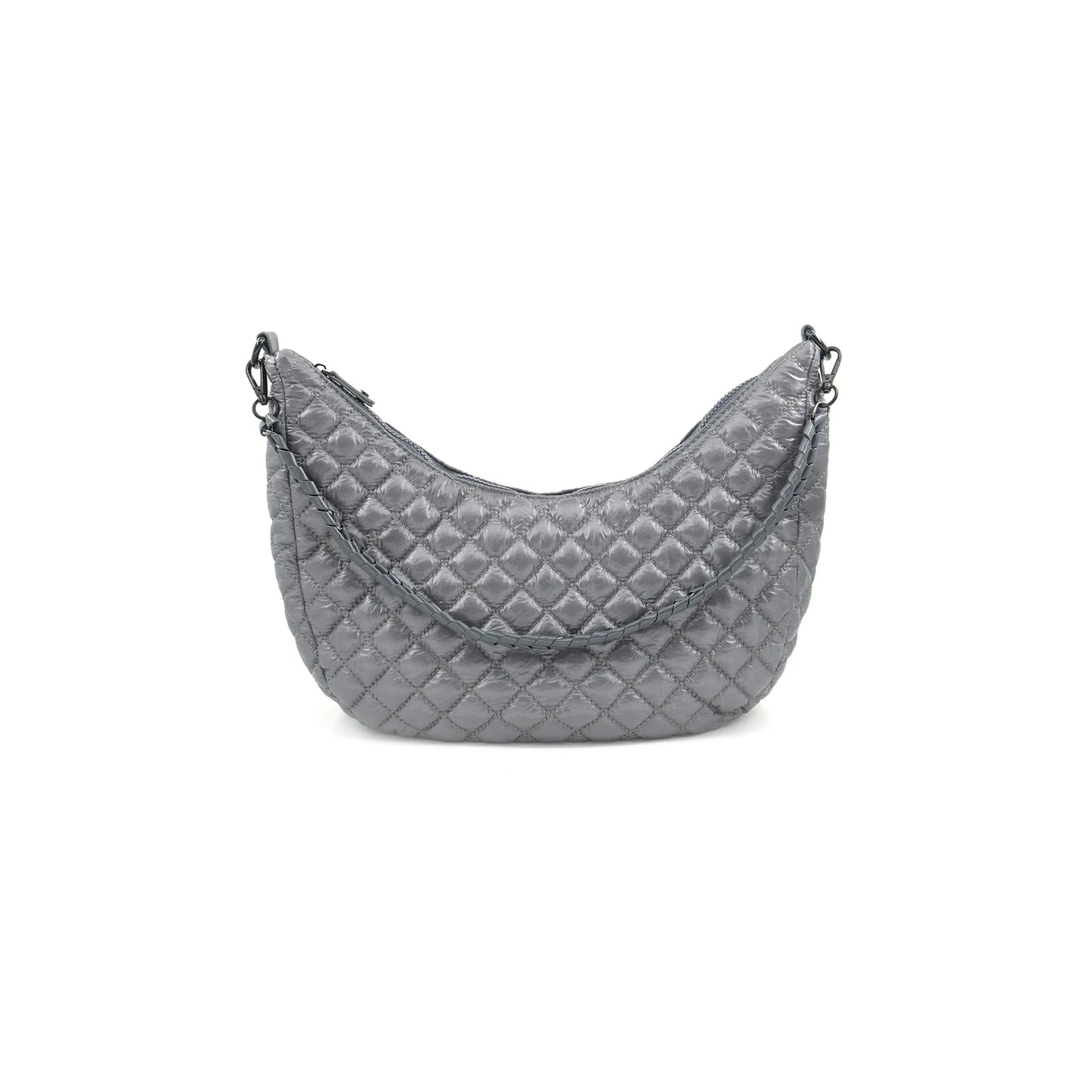 Quilted Nylon Hobo Bag