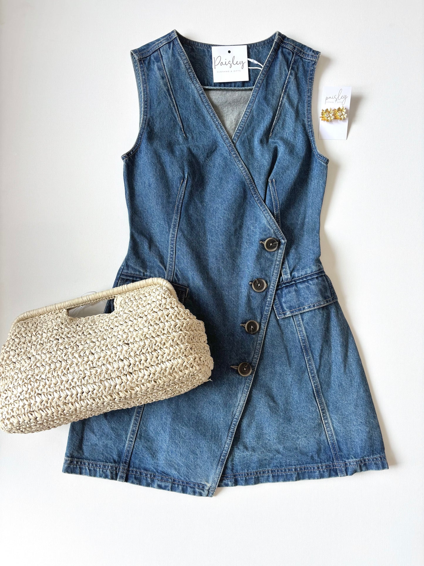 Nora Wrap Denim Dress