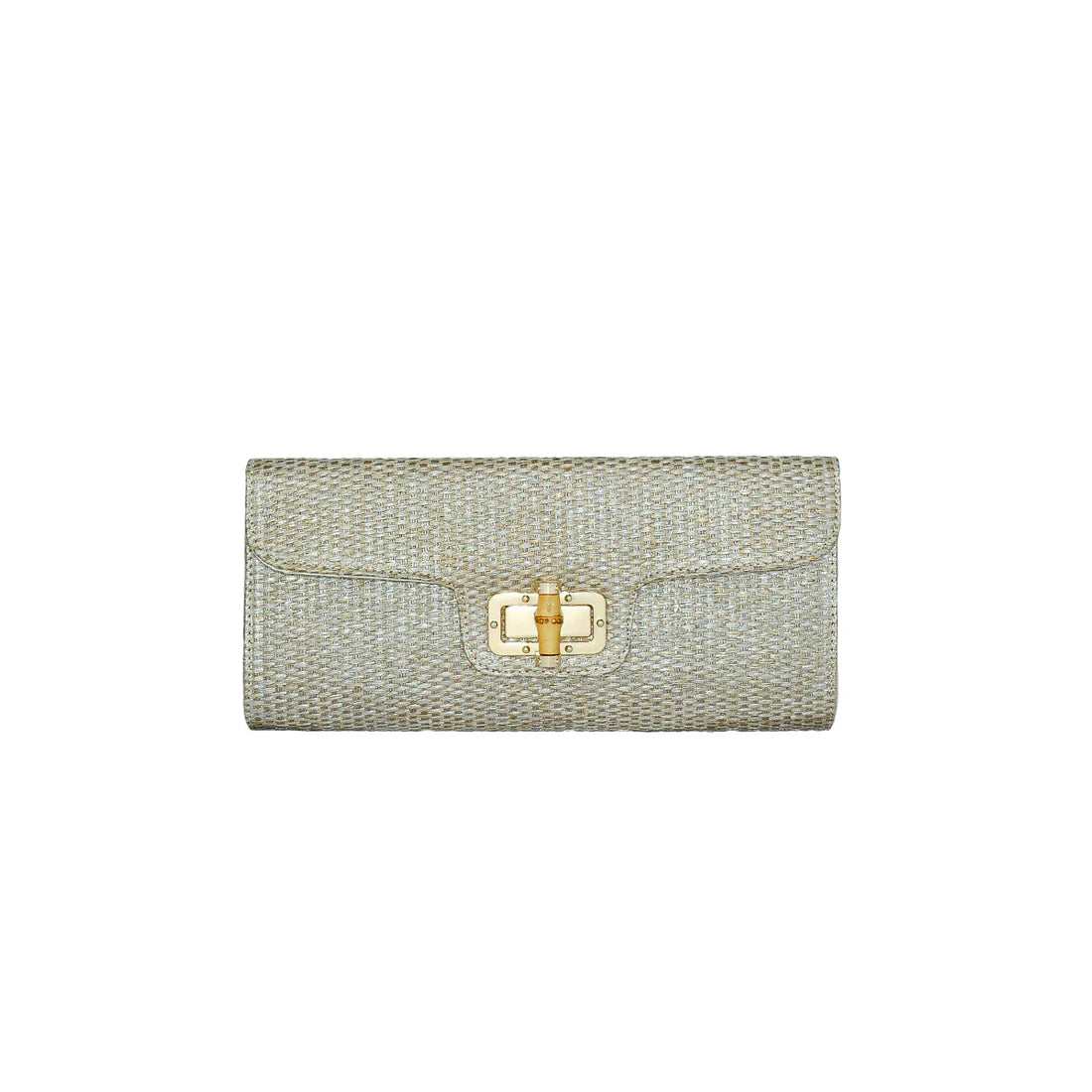 Bamboo Clutch in Gold