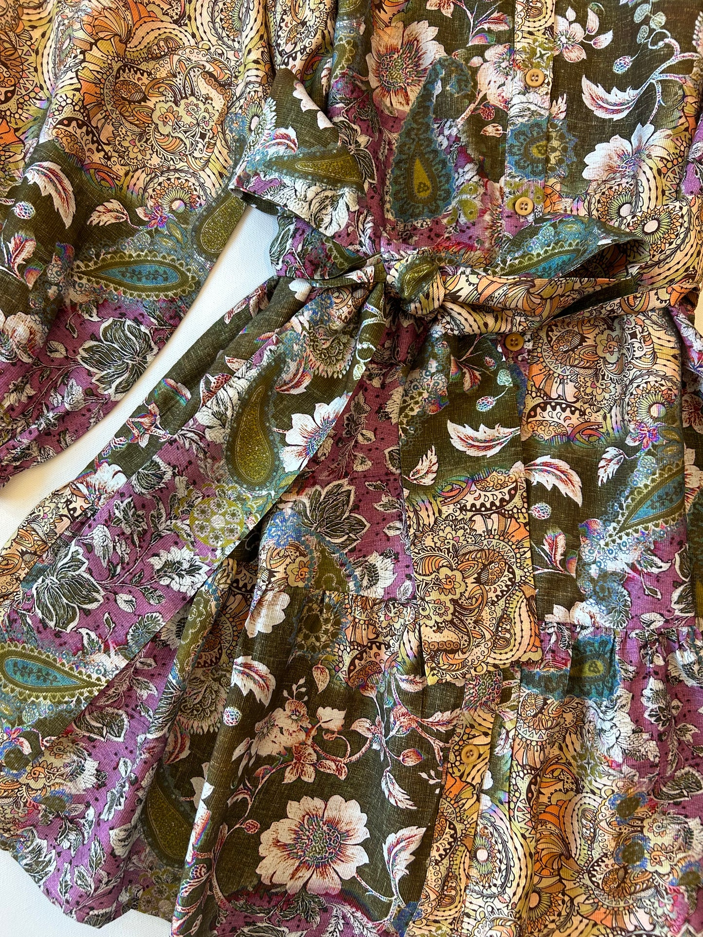 Plum Mosaic Shirt Dress