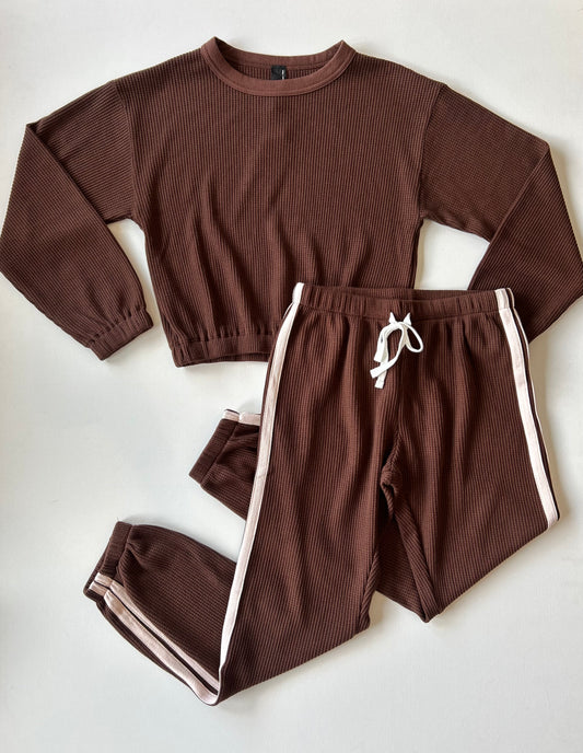 Brown Jogger With Drawcord