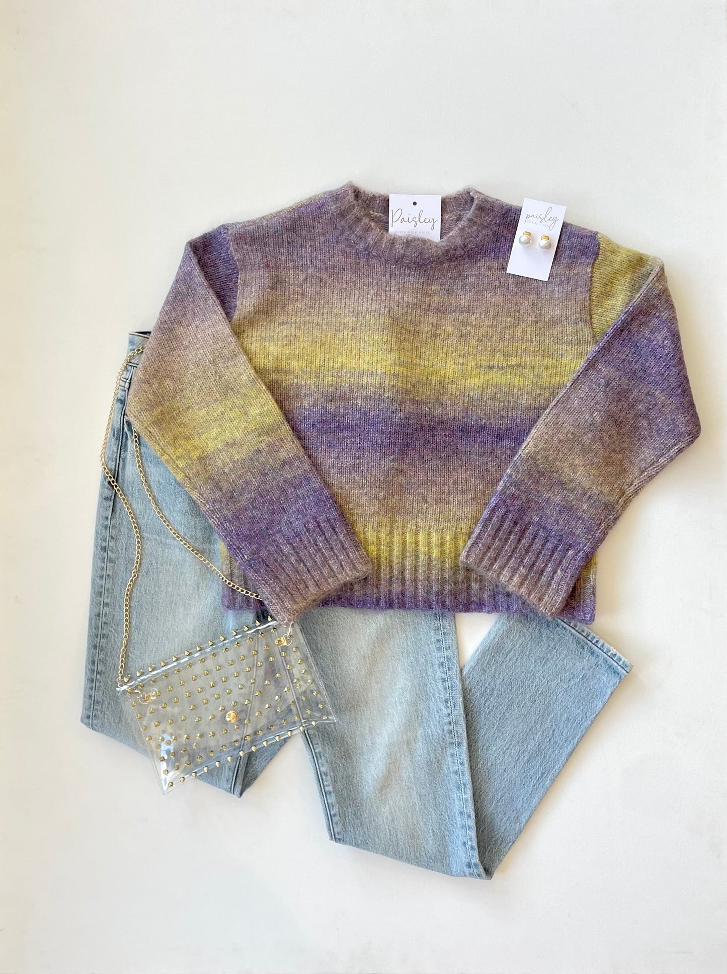 Purple & Yellow Graduation Ombre'Sweater