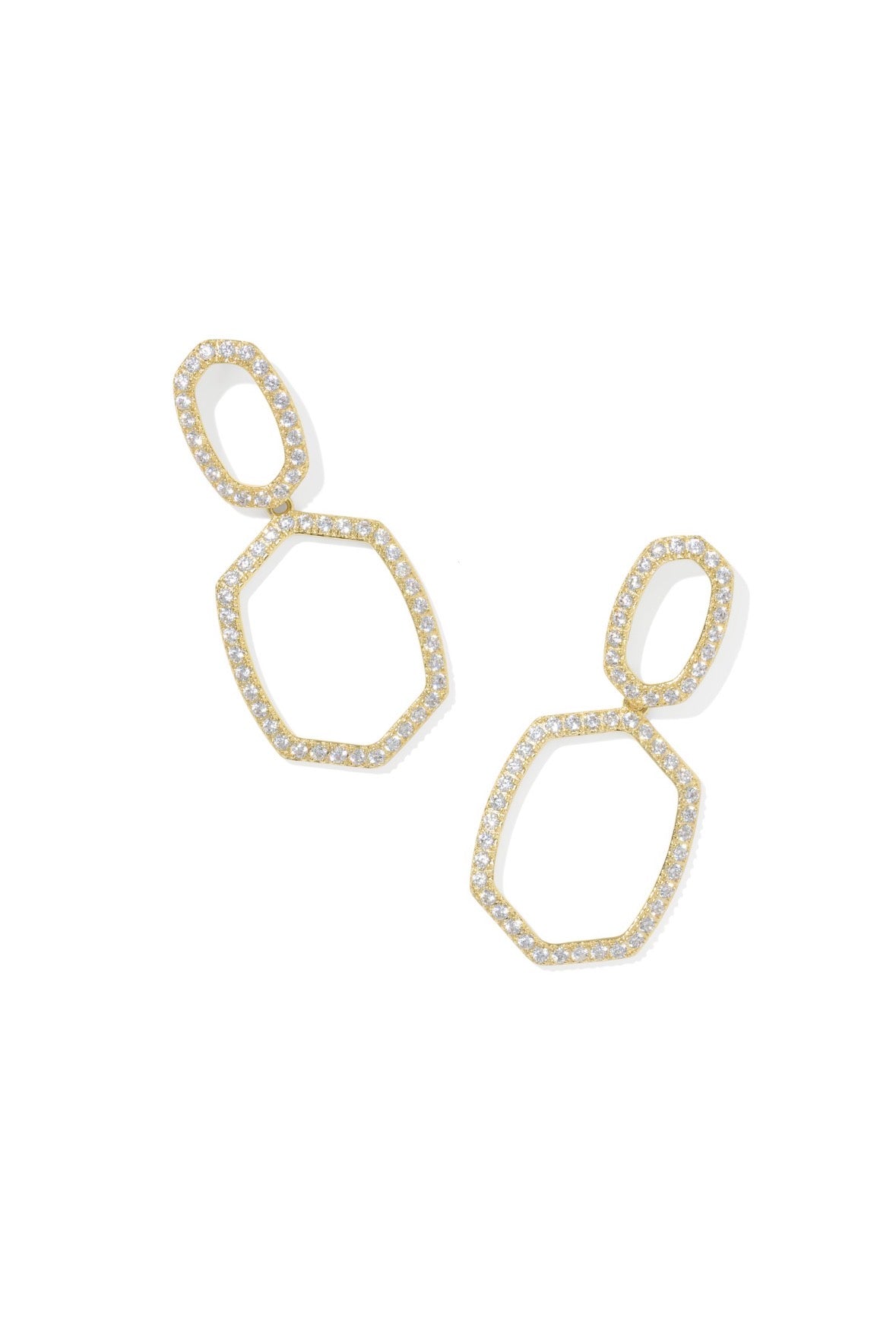 Daphne Pave Open Frame Earrings