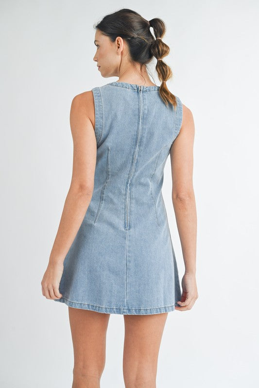 Light Denim Tailored Dress