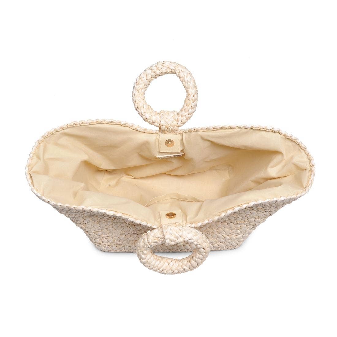 Edith Ring Handle Tote: Ivory