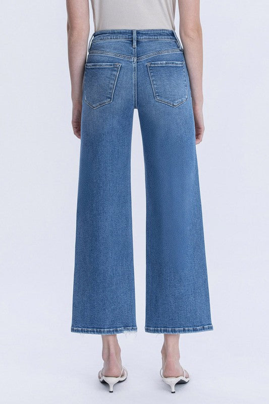 Blue Soul High Rise Crop Wide Leg