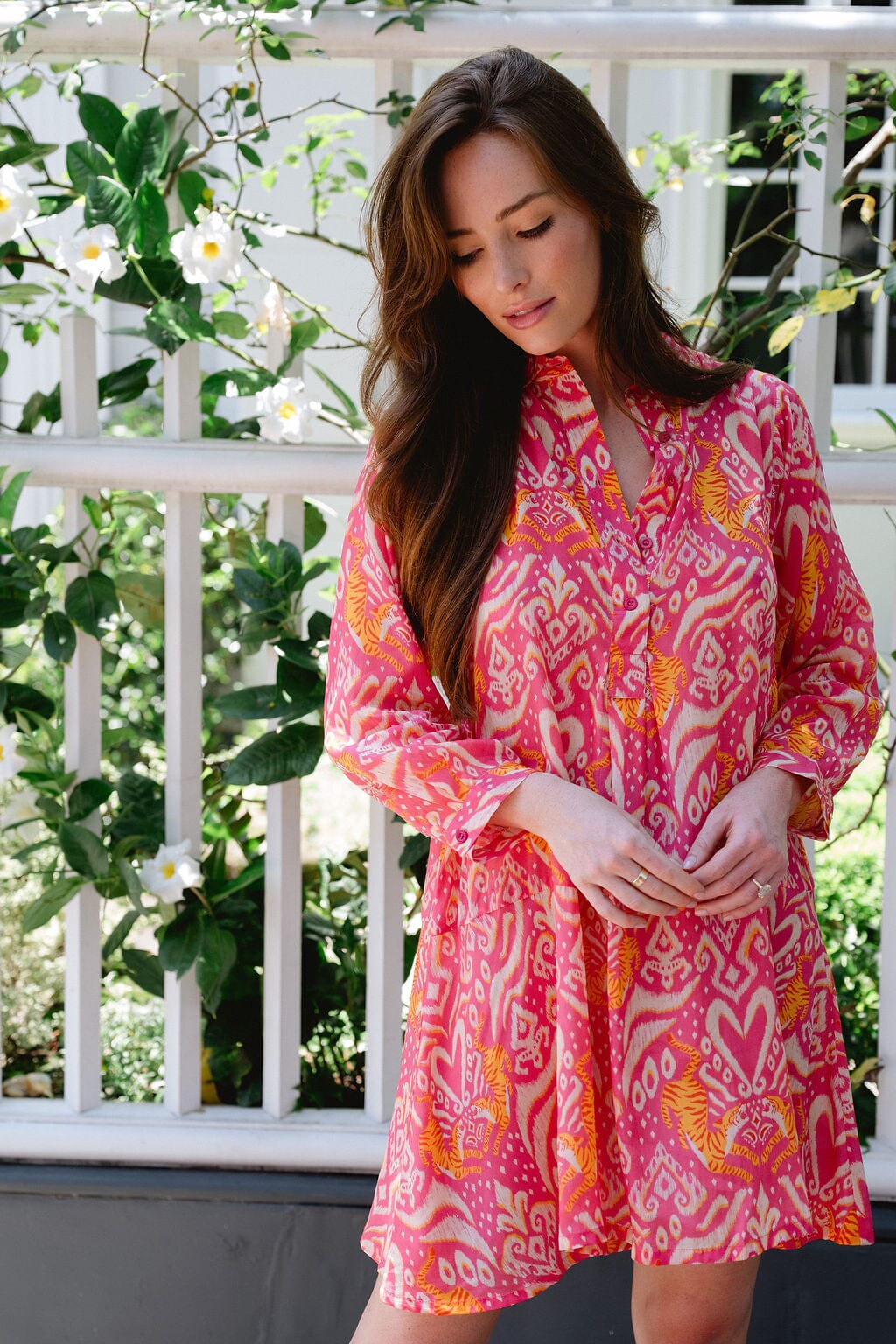 Margot Mini Ikat Tiger Dress