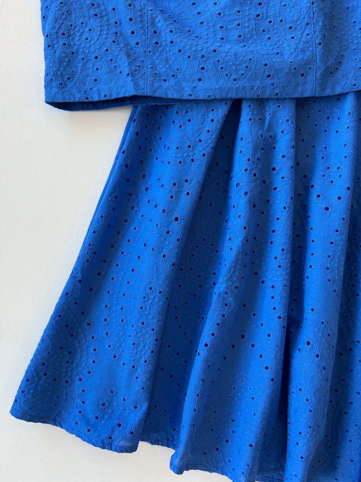 Violet Tank In Blue Eyelet