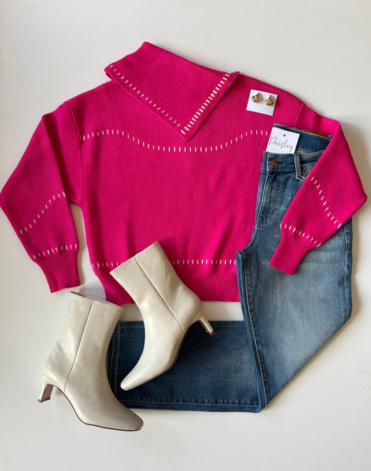 Maree Pink Knitted Sweater