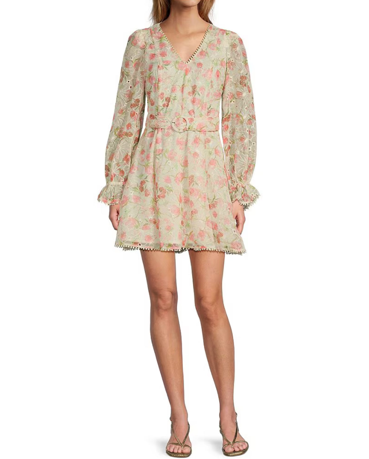 Haisley Embroidered Belted Dress