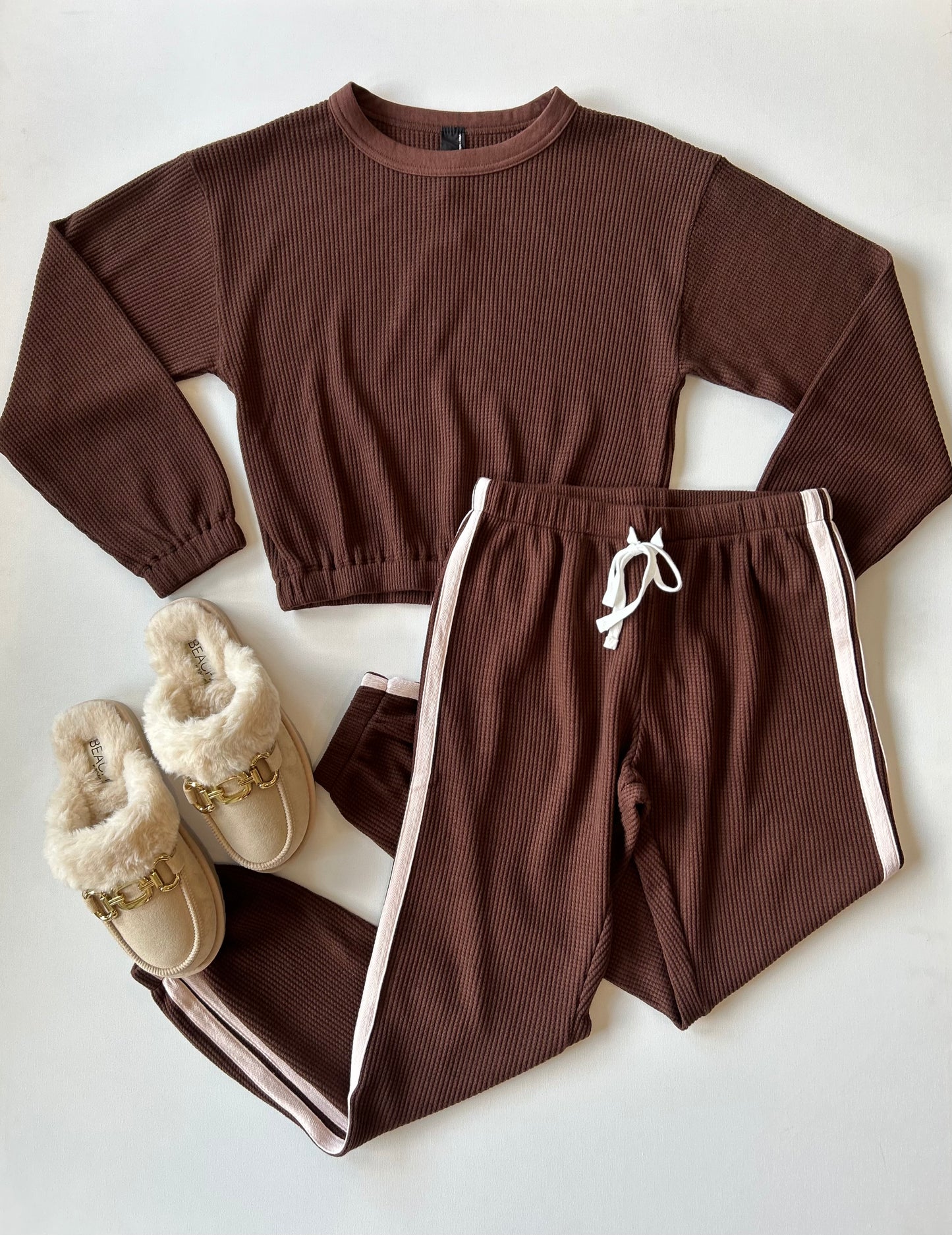 Drop Shoulder Elastic Hem Tee