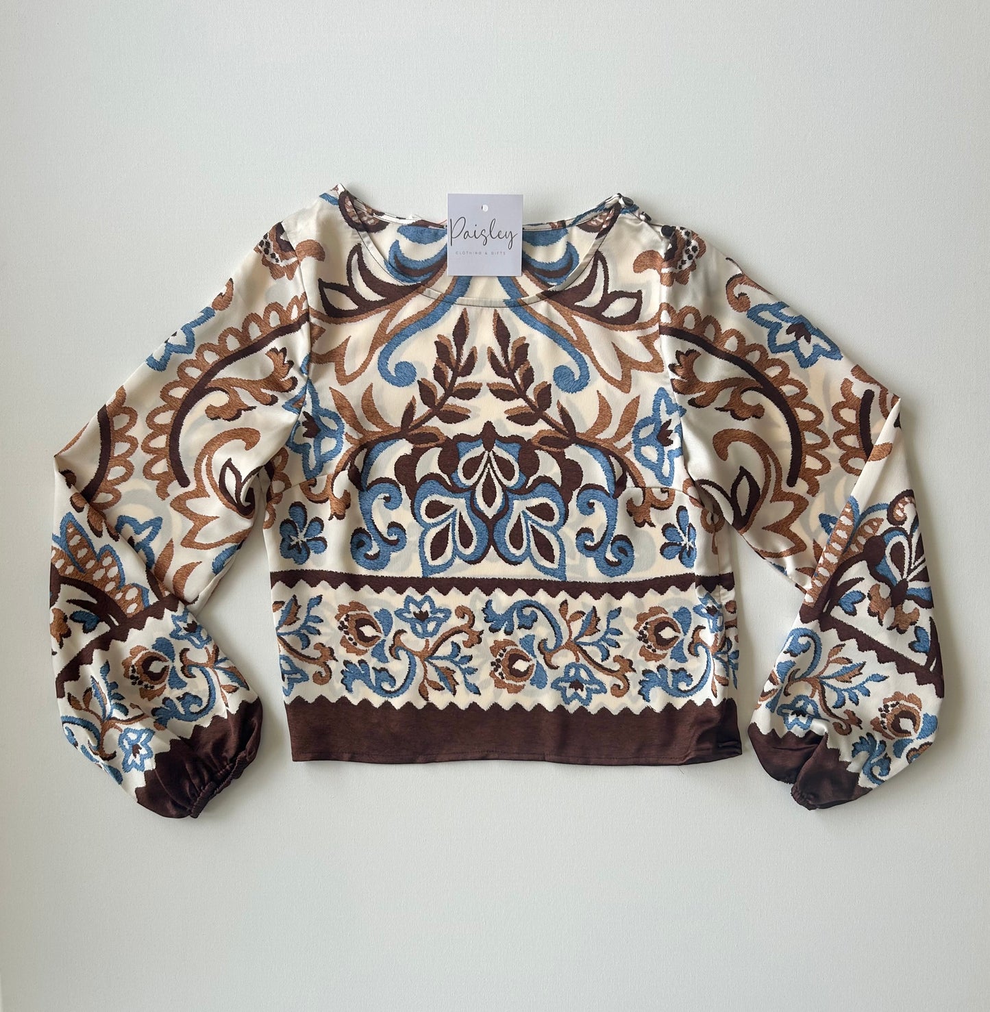 Boarder Print Blouse