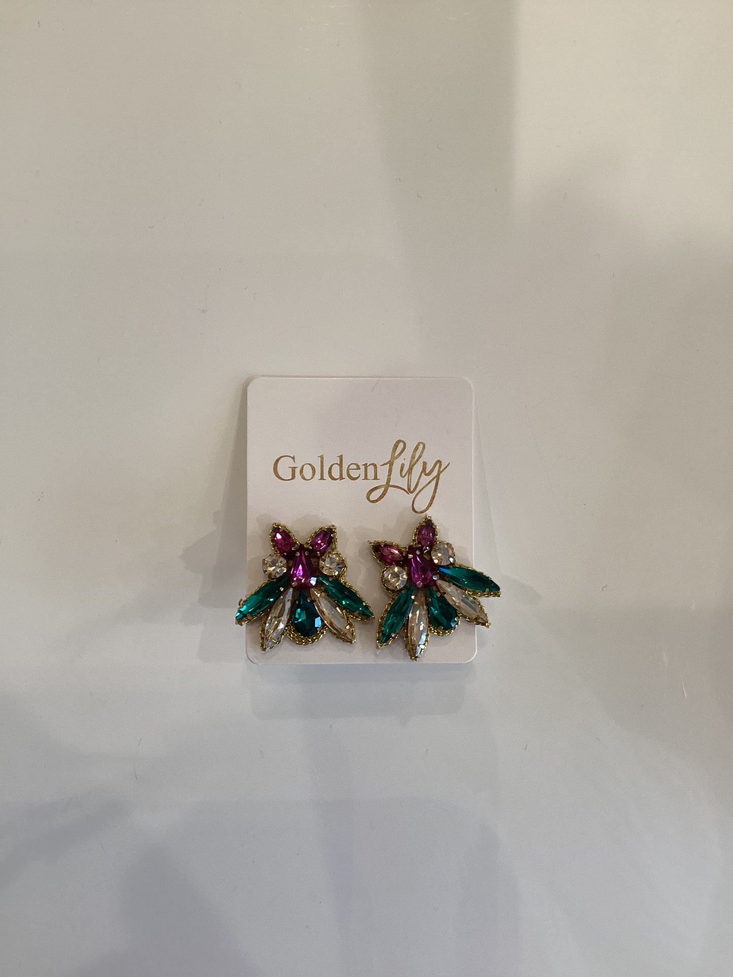 Mardi Gras Rhinestone Studs