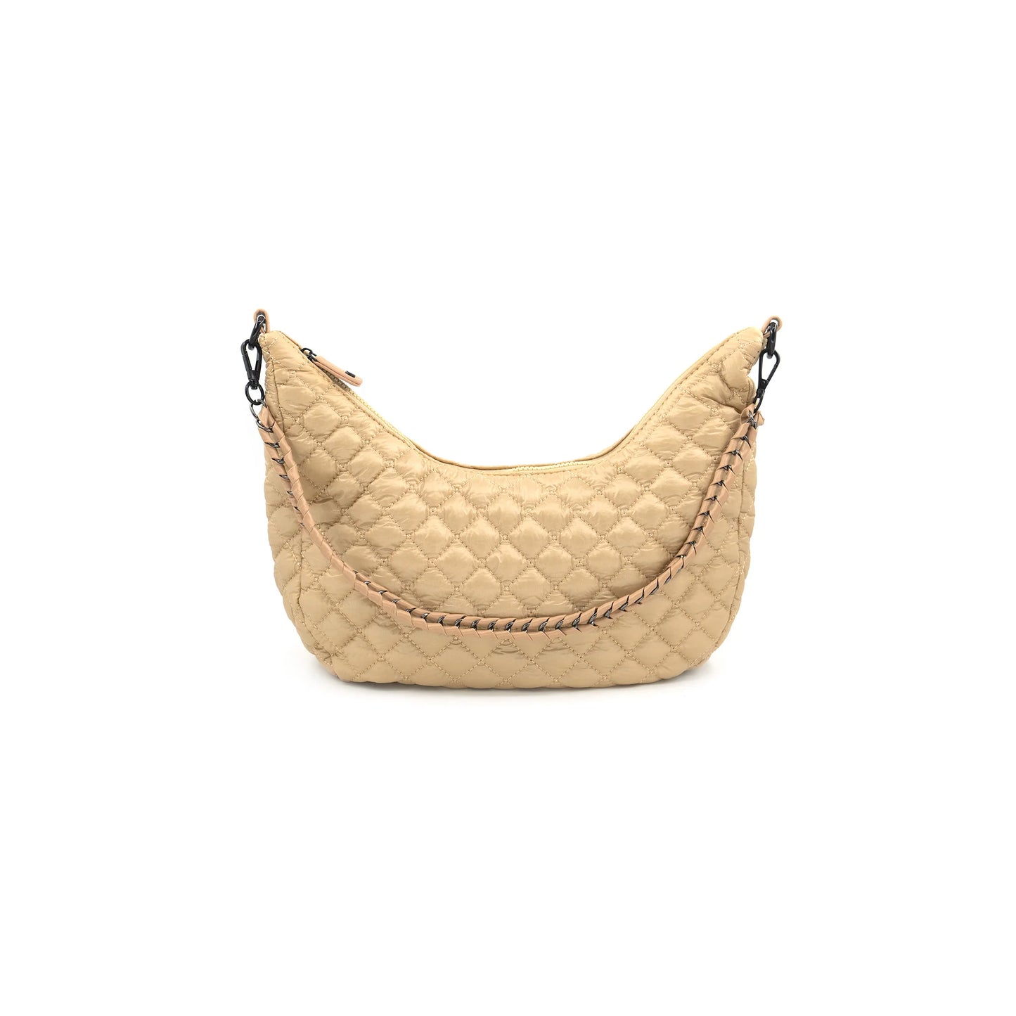 Quilted Nylon Hobo Bag