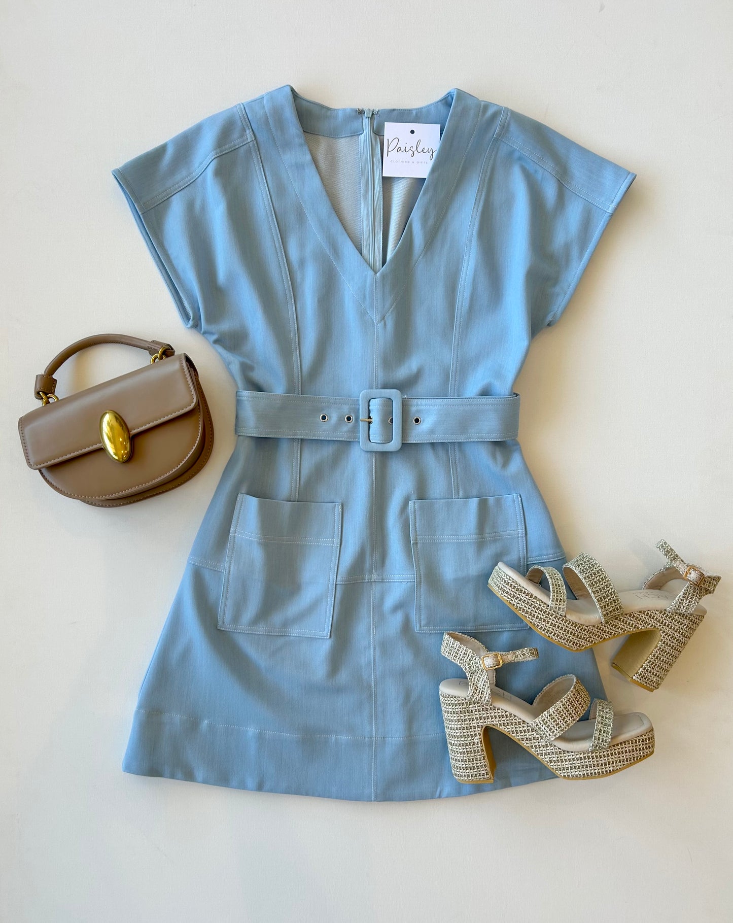Patch Pocket Denim Dress