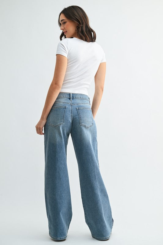 Mid Rise Tuxedo Sweat Pants