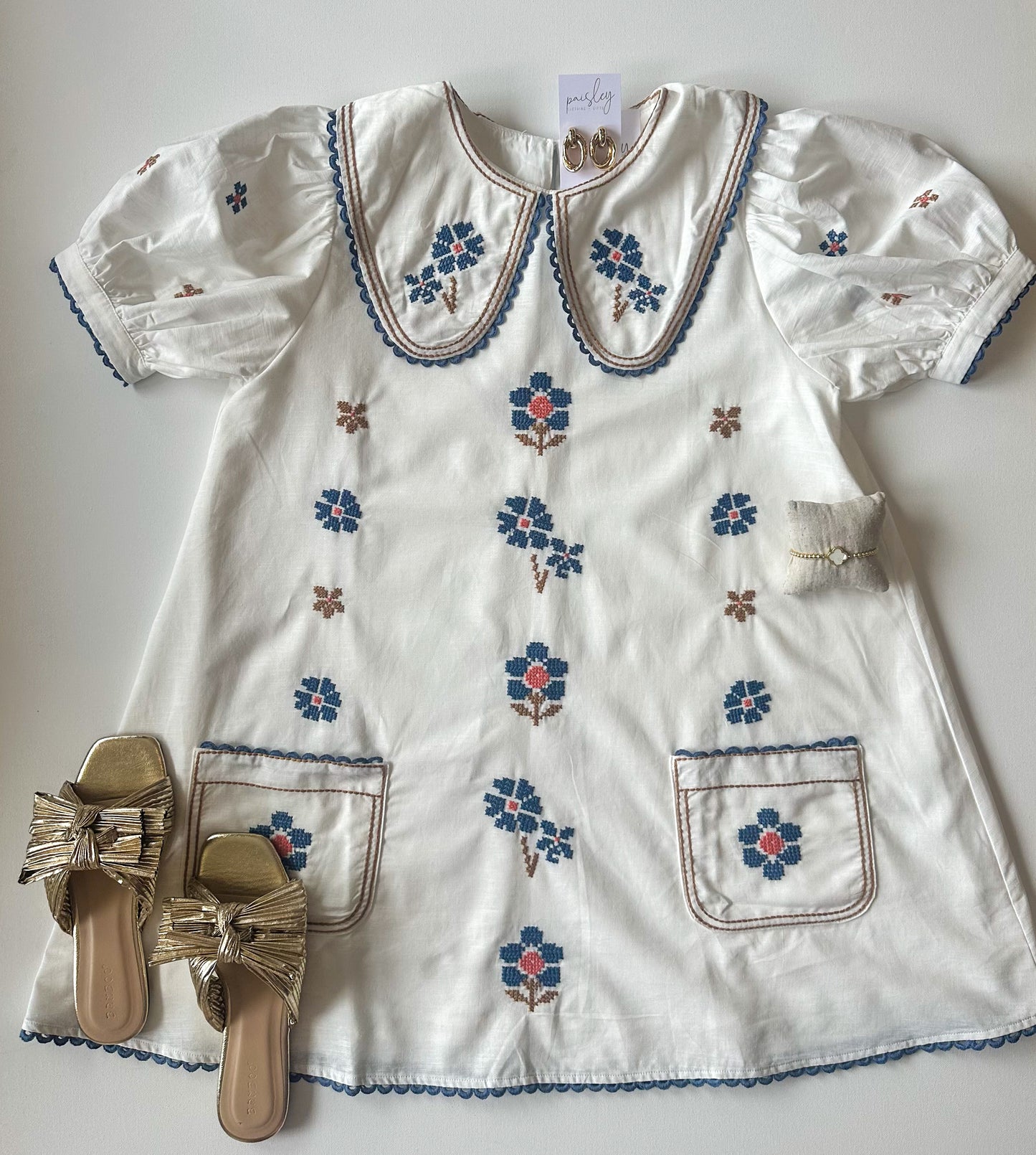 Cabo Embroidered Collared Dress