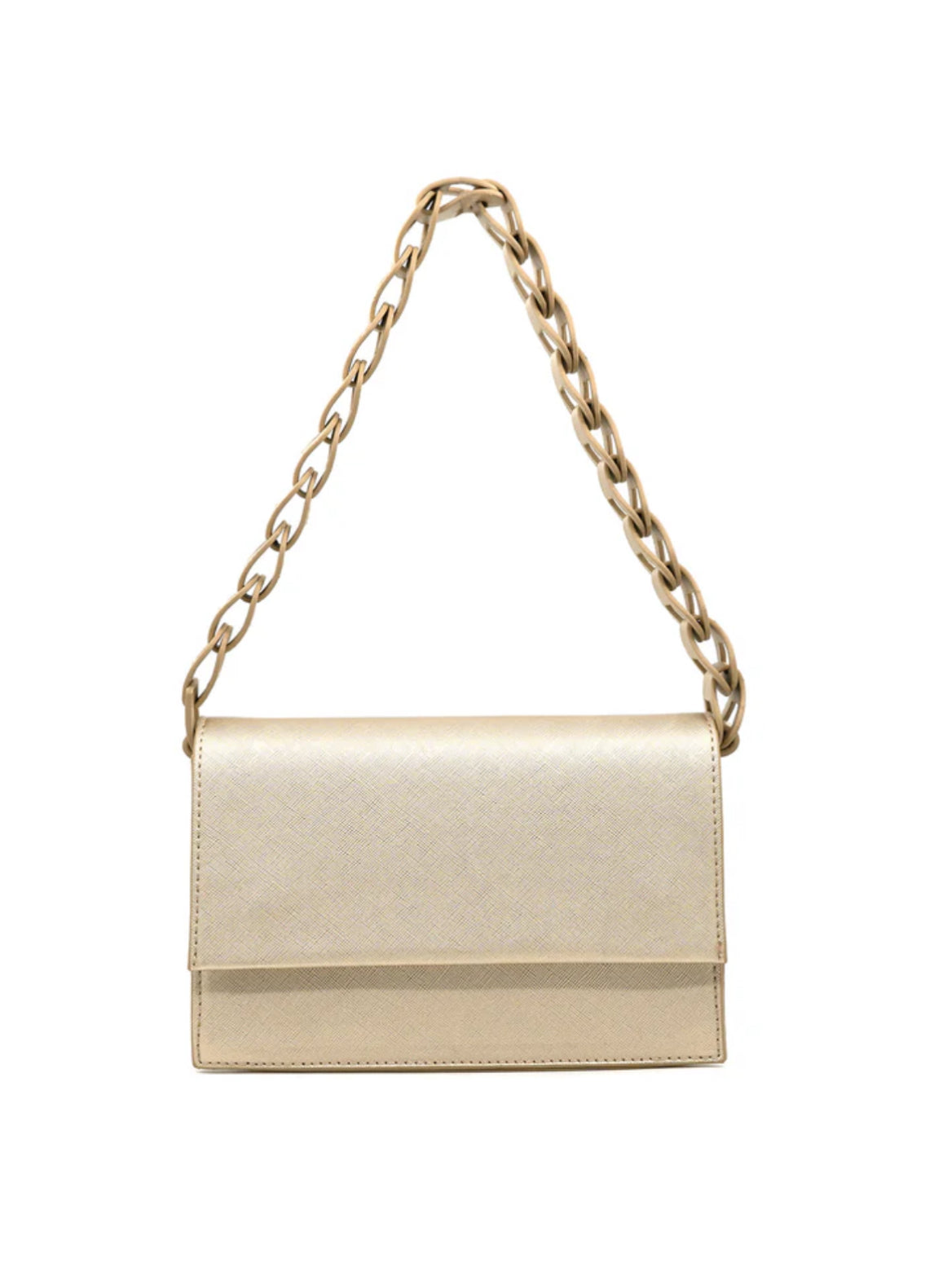 Gold chainwoven handle Purse