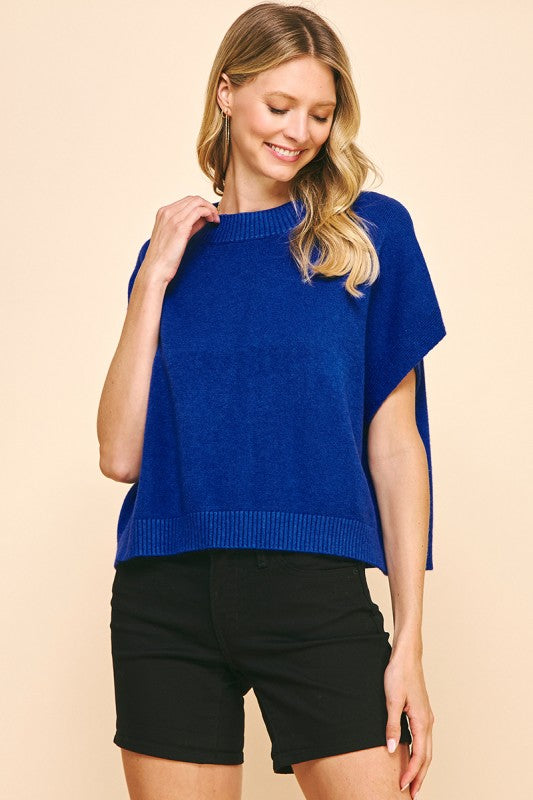 Celia Sweater Top in Blue