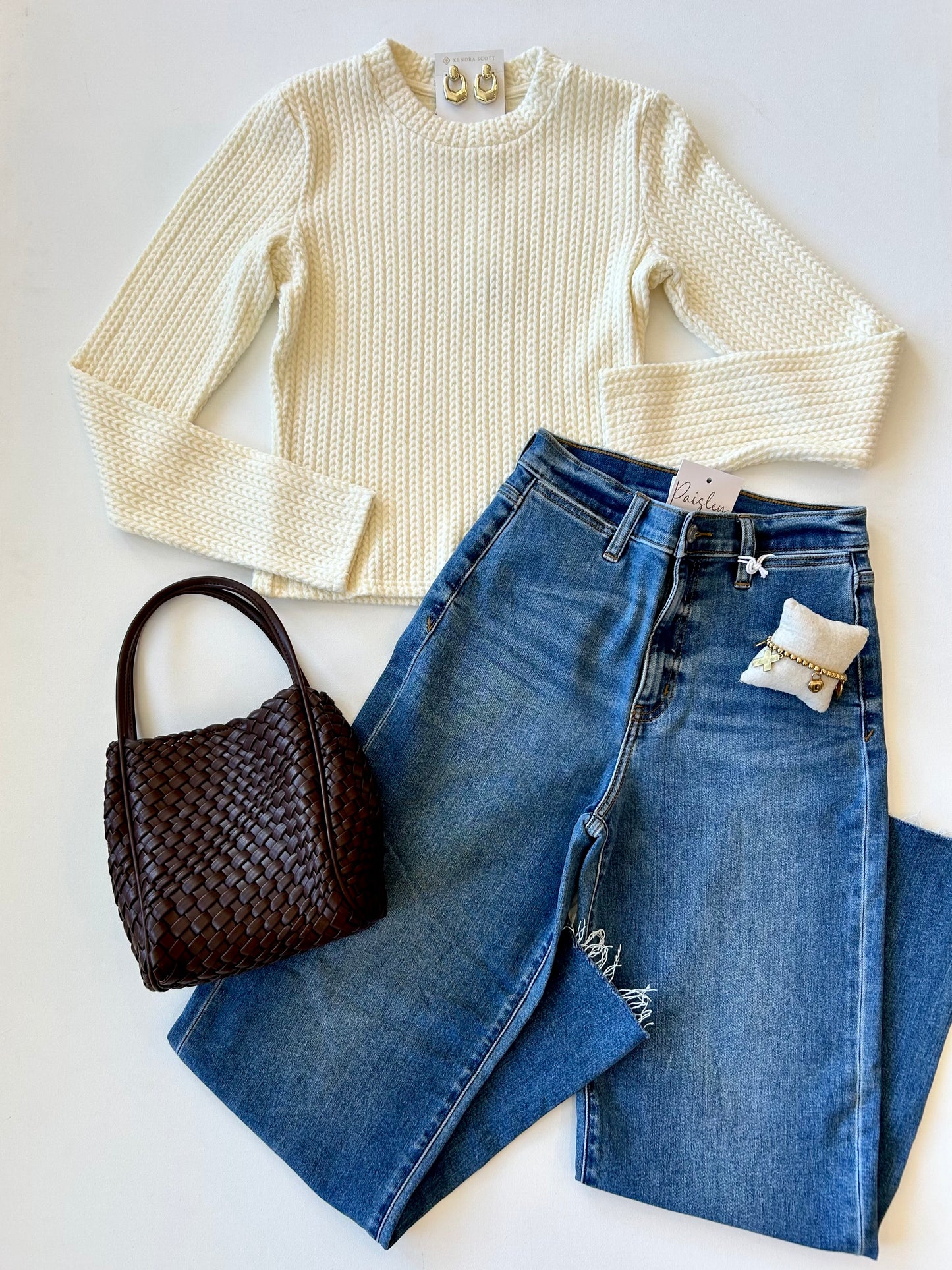 Maris Raised Knit Long Sleeve Top