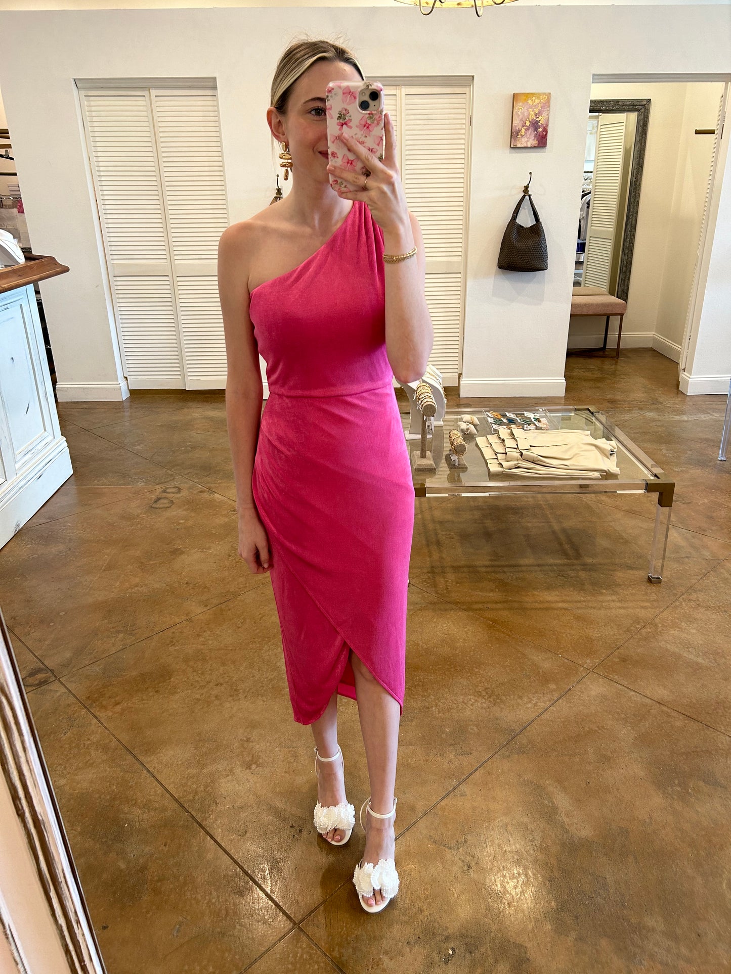 Nelly One Shoulder Knit Dress