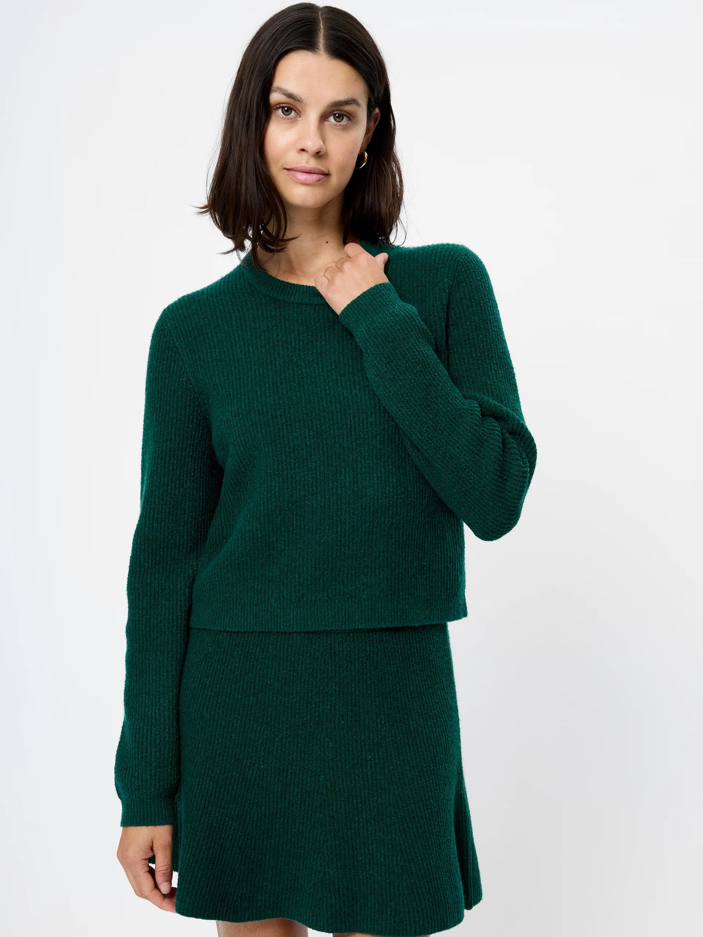 Vhari Knit Mini Skirt in Evergreen