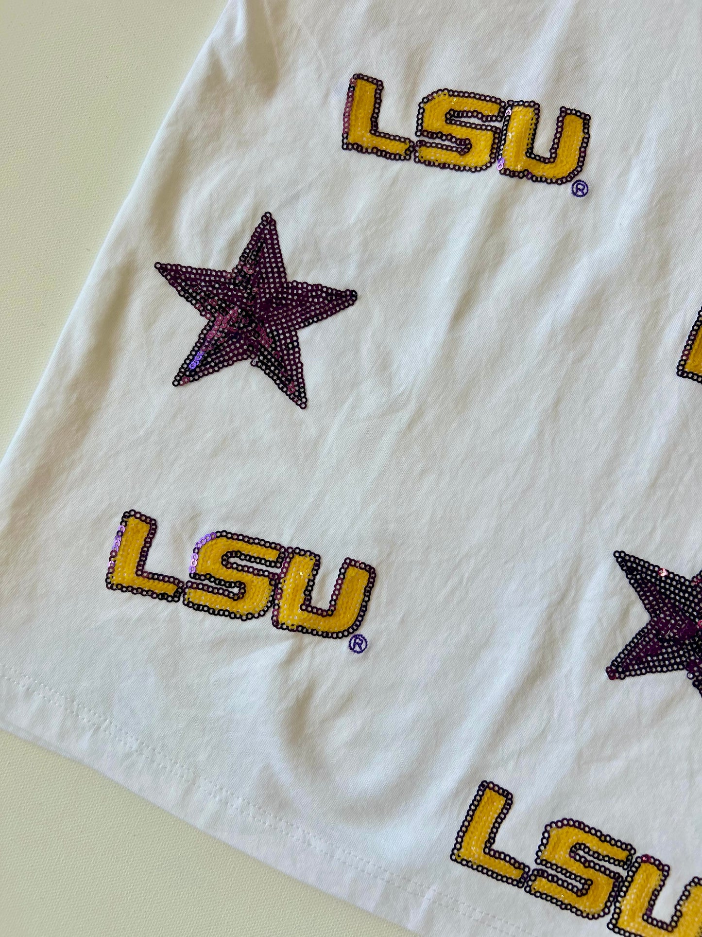 LSU Sequin Boxy Tee