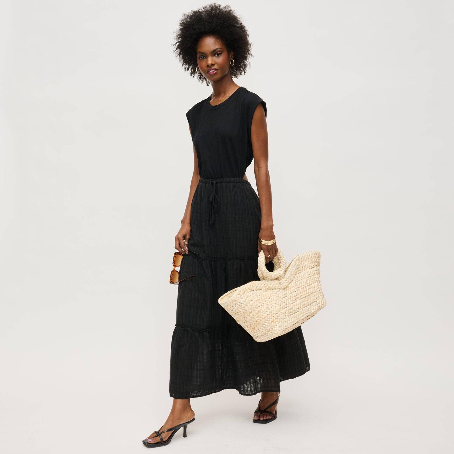 Edith Ring Handle Tote: Ivory