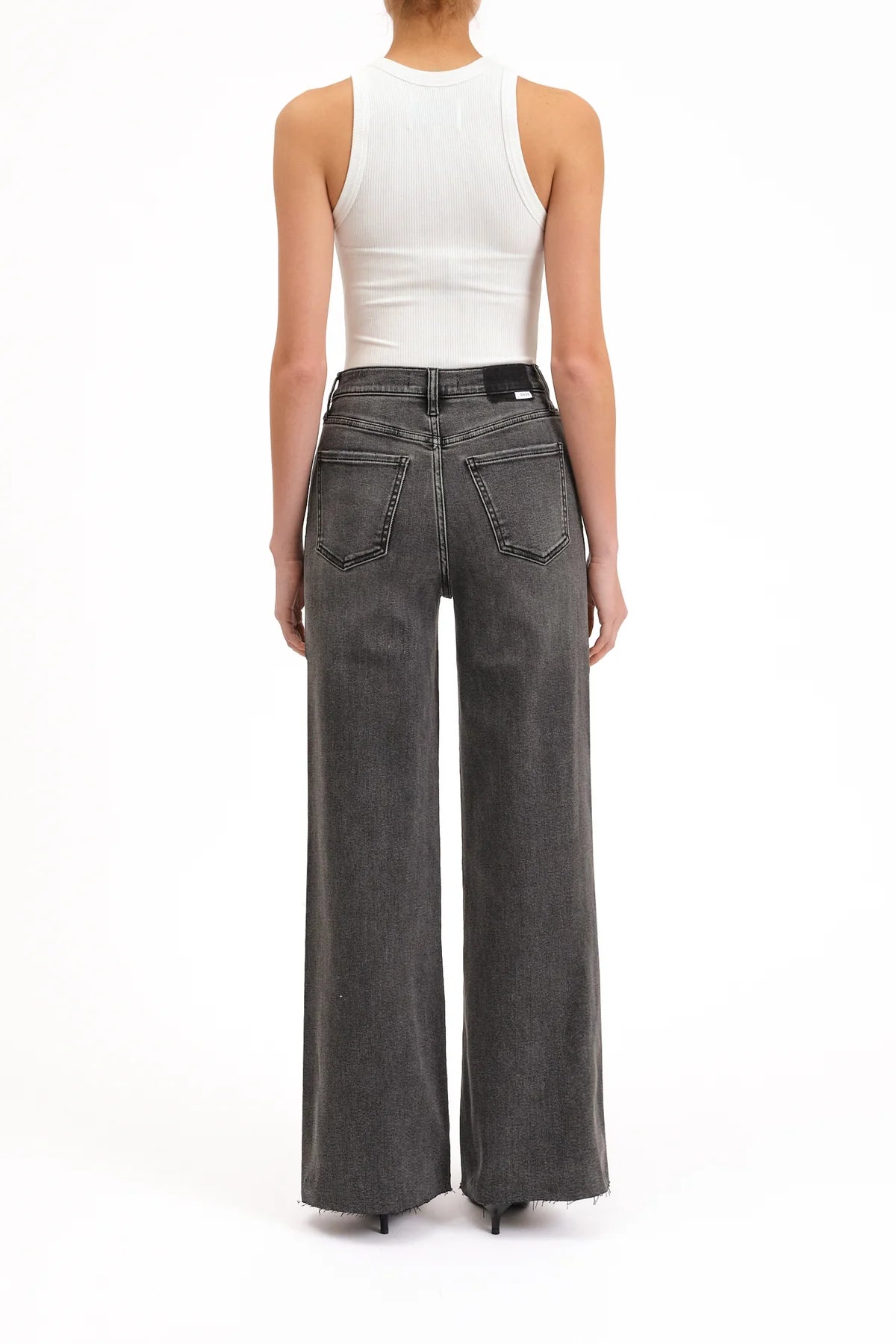 Far Out High Rise Wide Leg in Milky Way