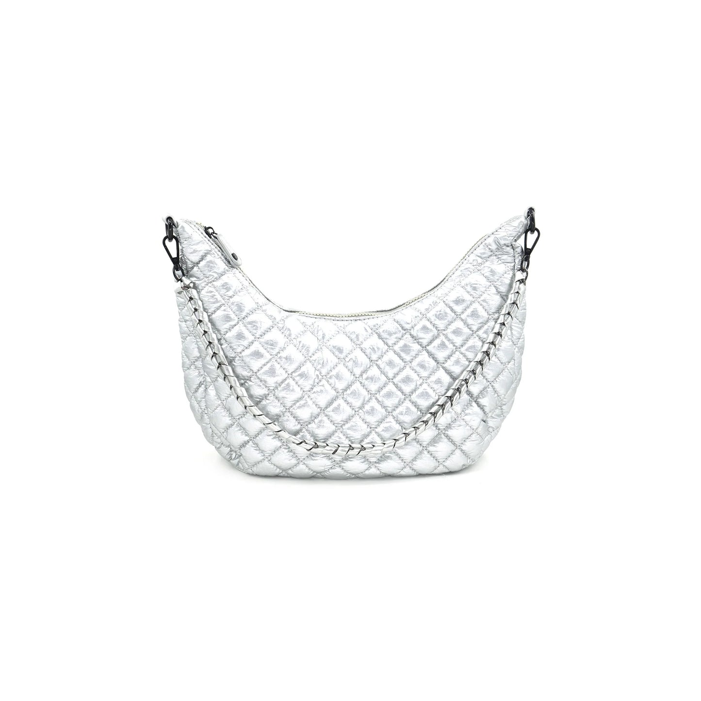 Quilted Nylon Hobo Bag