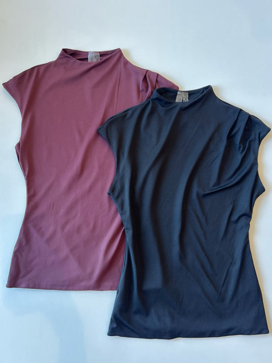 Yvette Funnel Neck Draped Tank