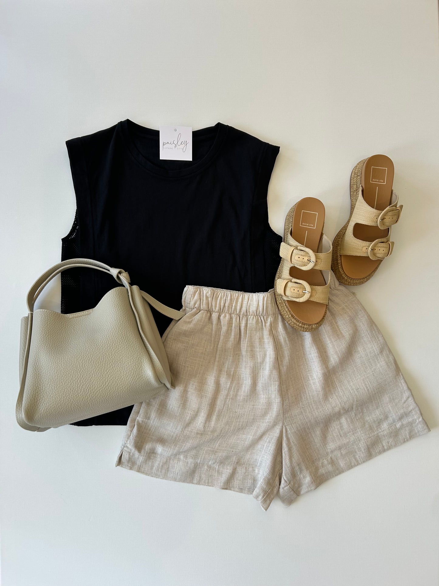 Linen Pull On Shorts