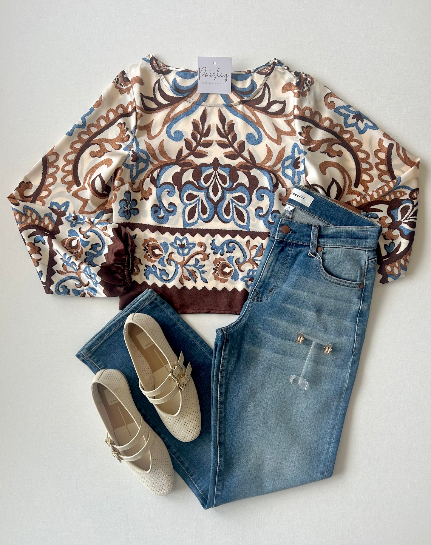 Boarder Print Blouse