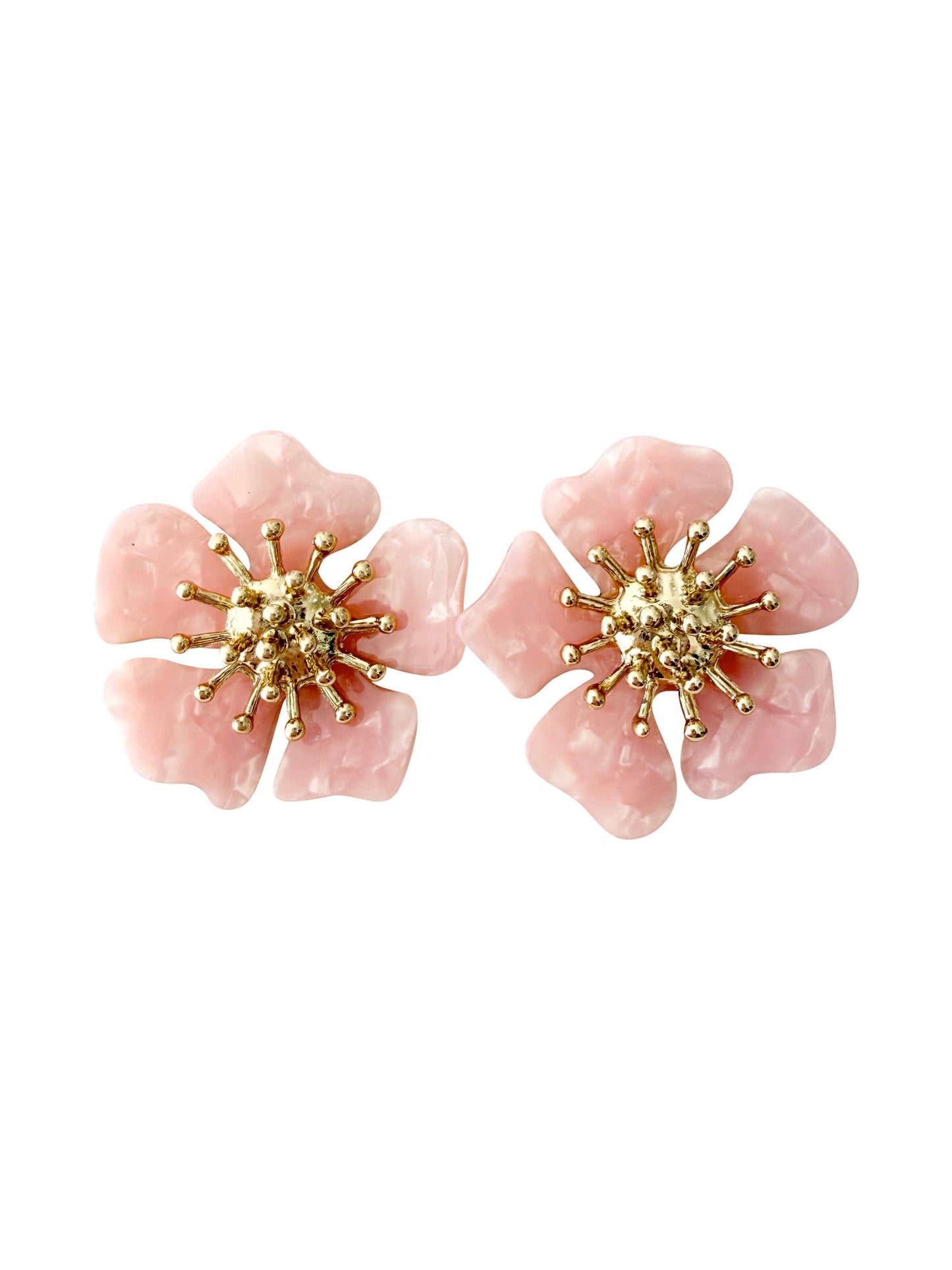 Torunn Flower Earrings- Light Pink