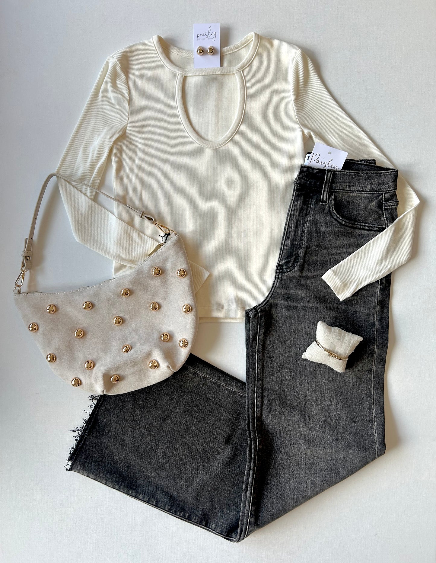 Pearl Keyhole Tee