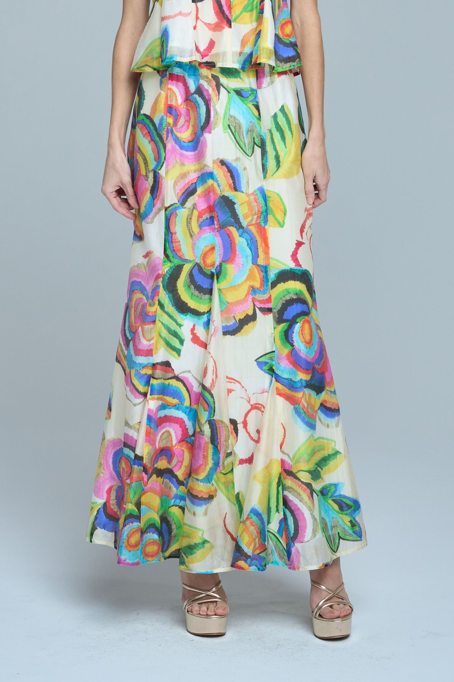 Abstract Floral Skirt