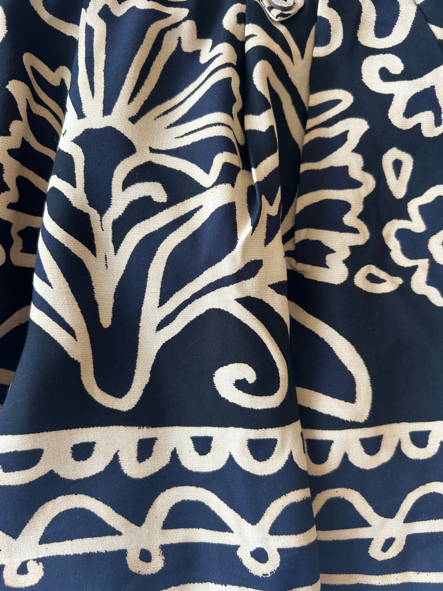 Stencil Print Belted Short