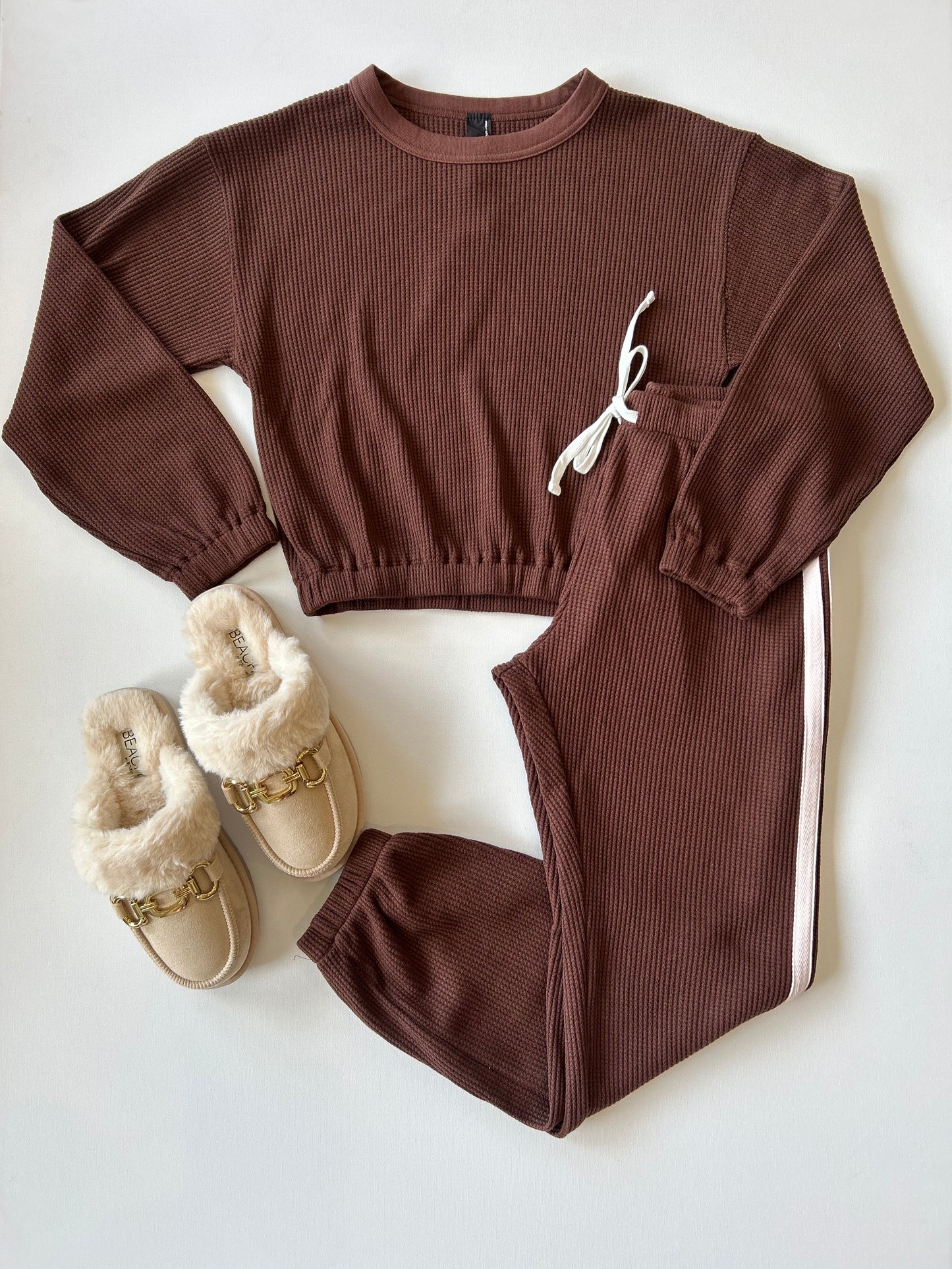 Brown Jogger With Drawcord