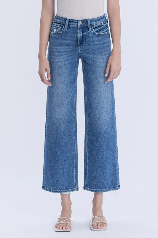 Blue Soul High Rise Crop Wide Leg
