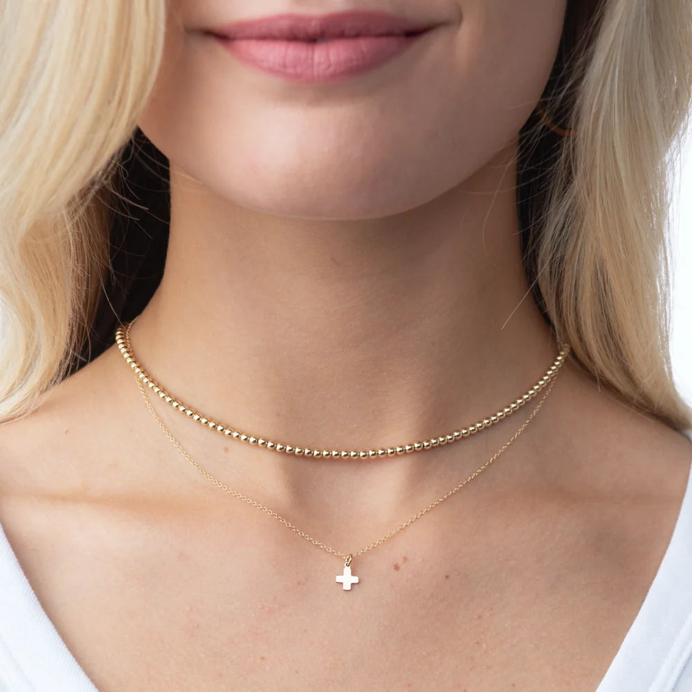 choker beaded - classic gold 3mm