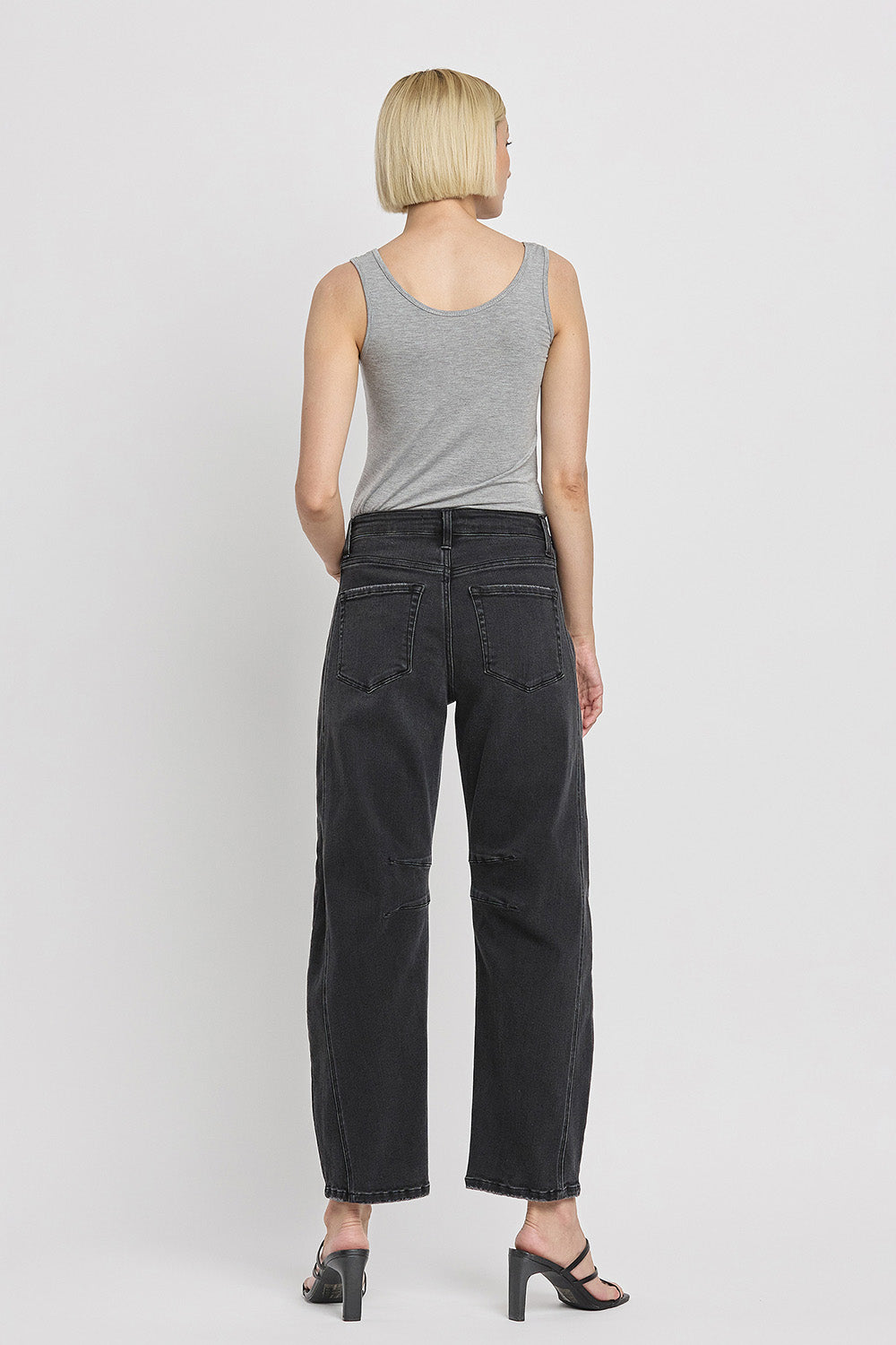 Relief - High Rise Ankle Barrel Leg Jeans