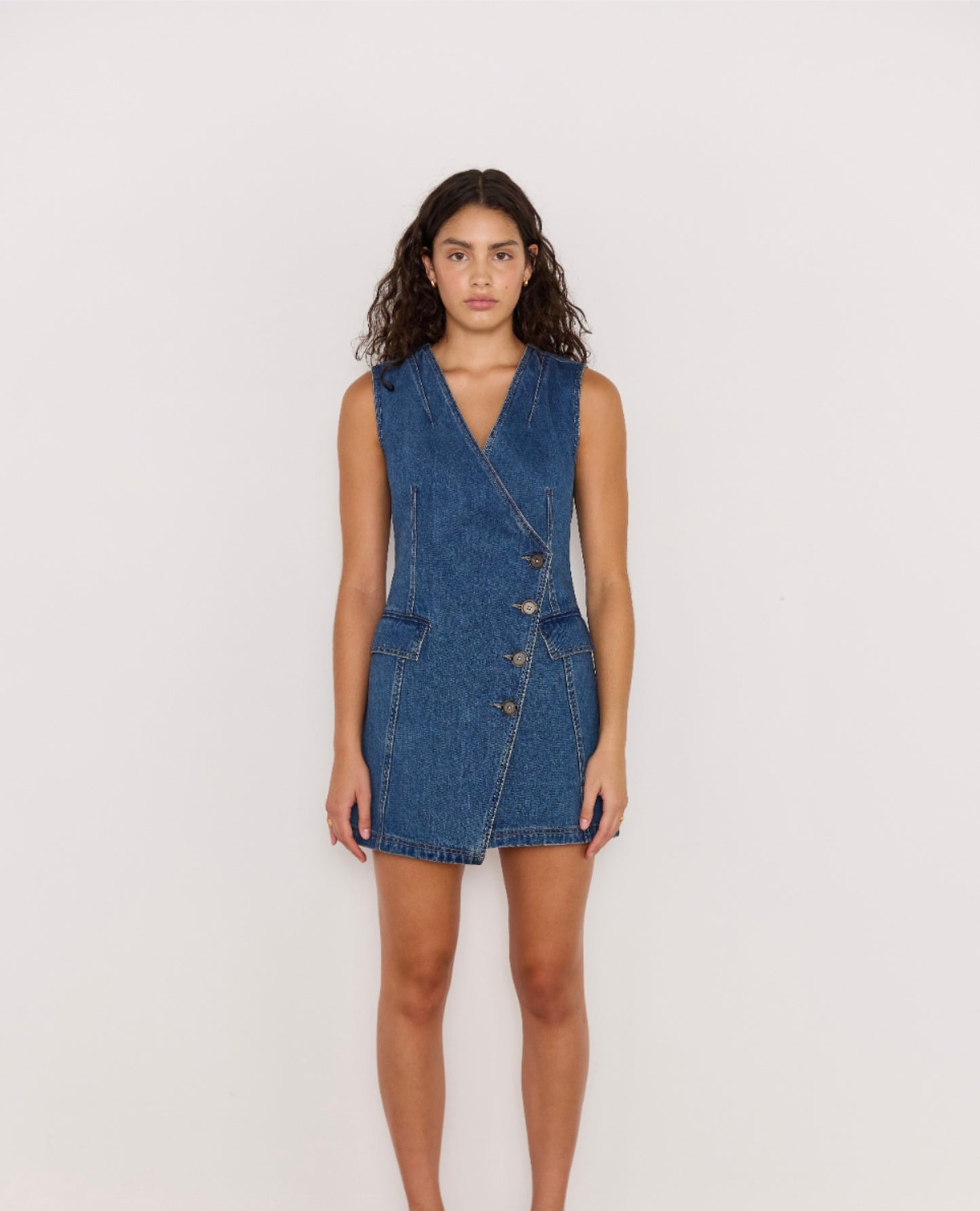Nora Wrap Denim Dress
