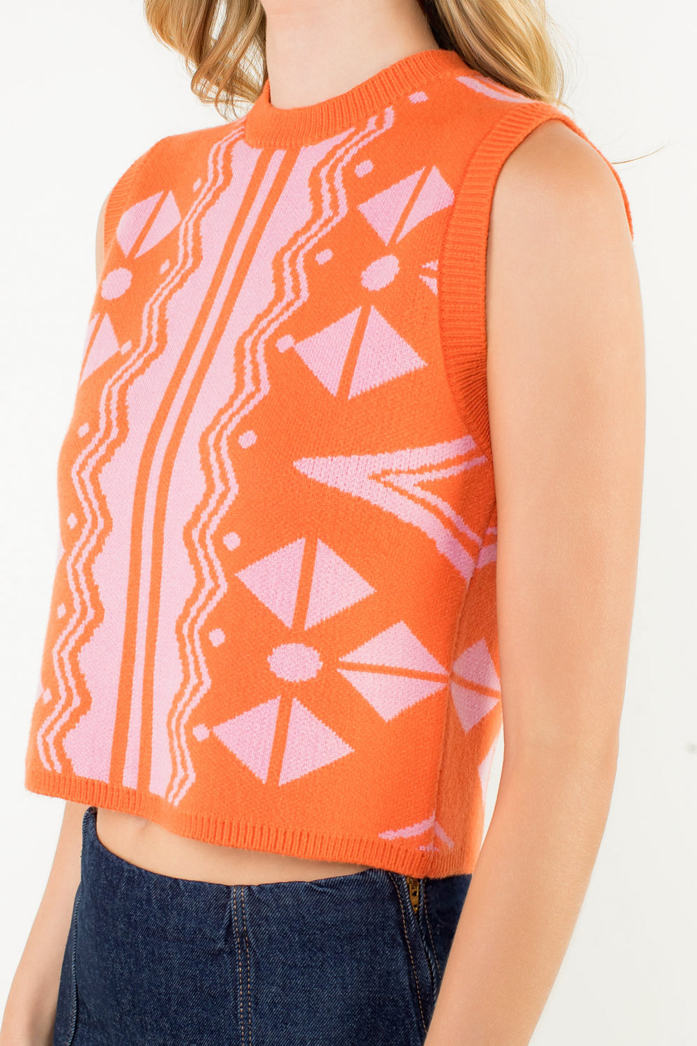 Bree Top in Pink & Orange