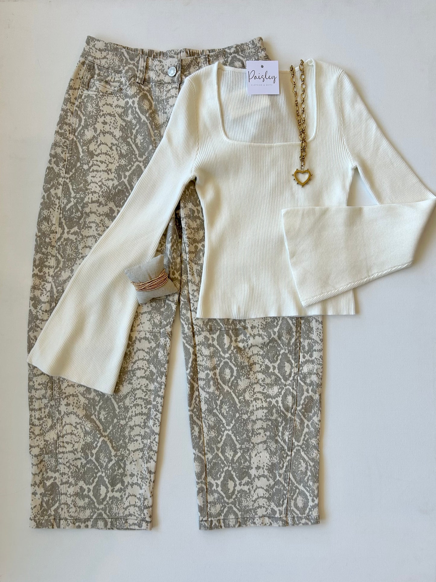Ivory Square Neck Sweater