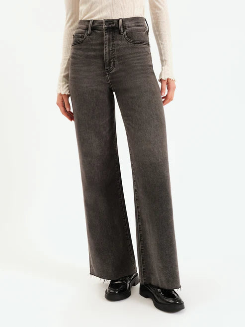 Far Out High Rise Wide Leg in Milky Way