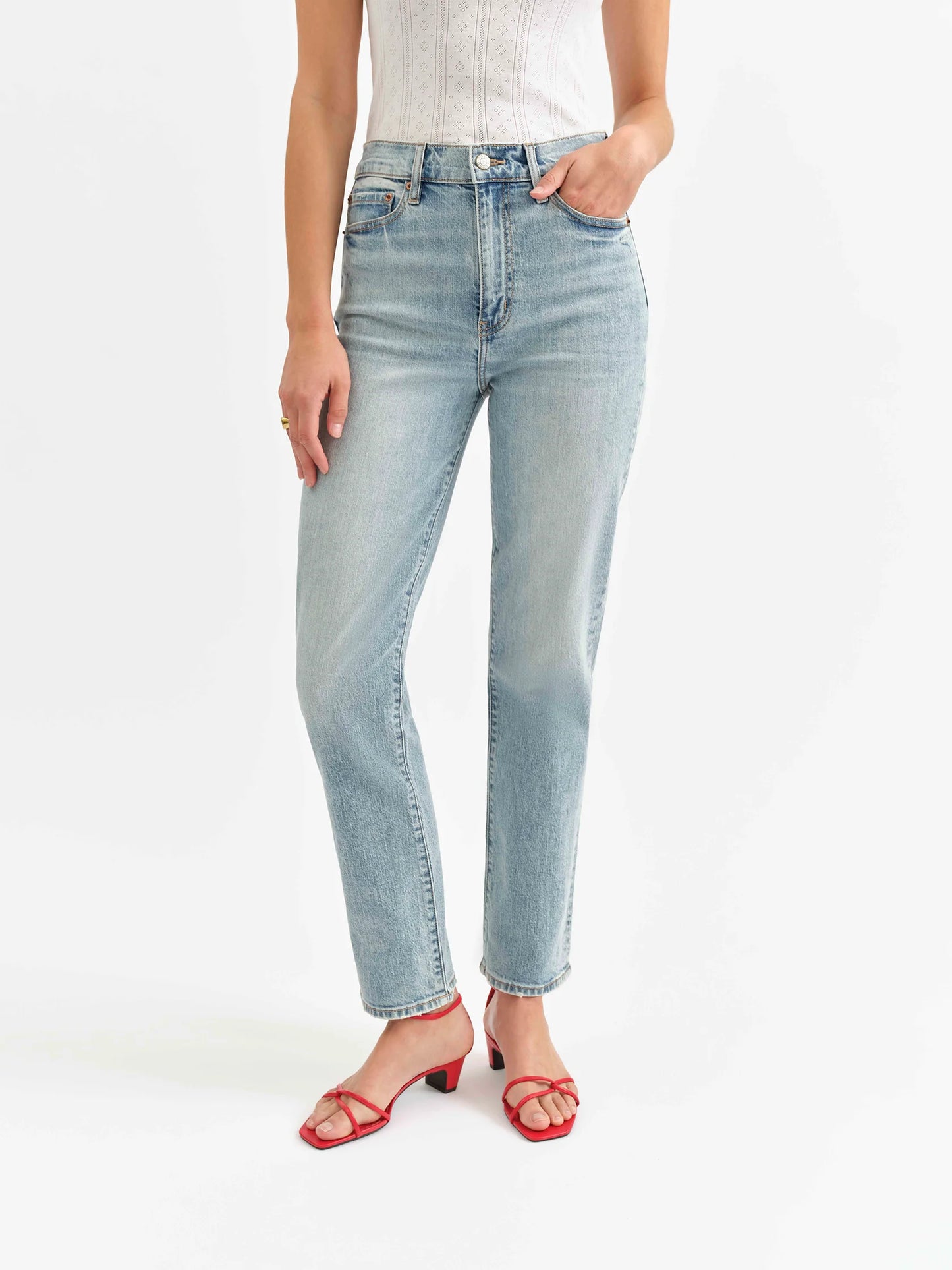 Smarty Pants Straight Leg Jean in Wink