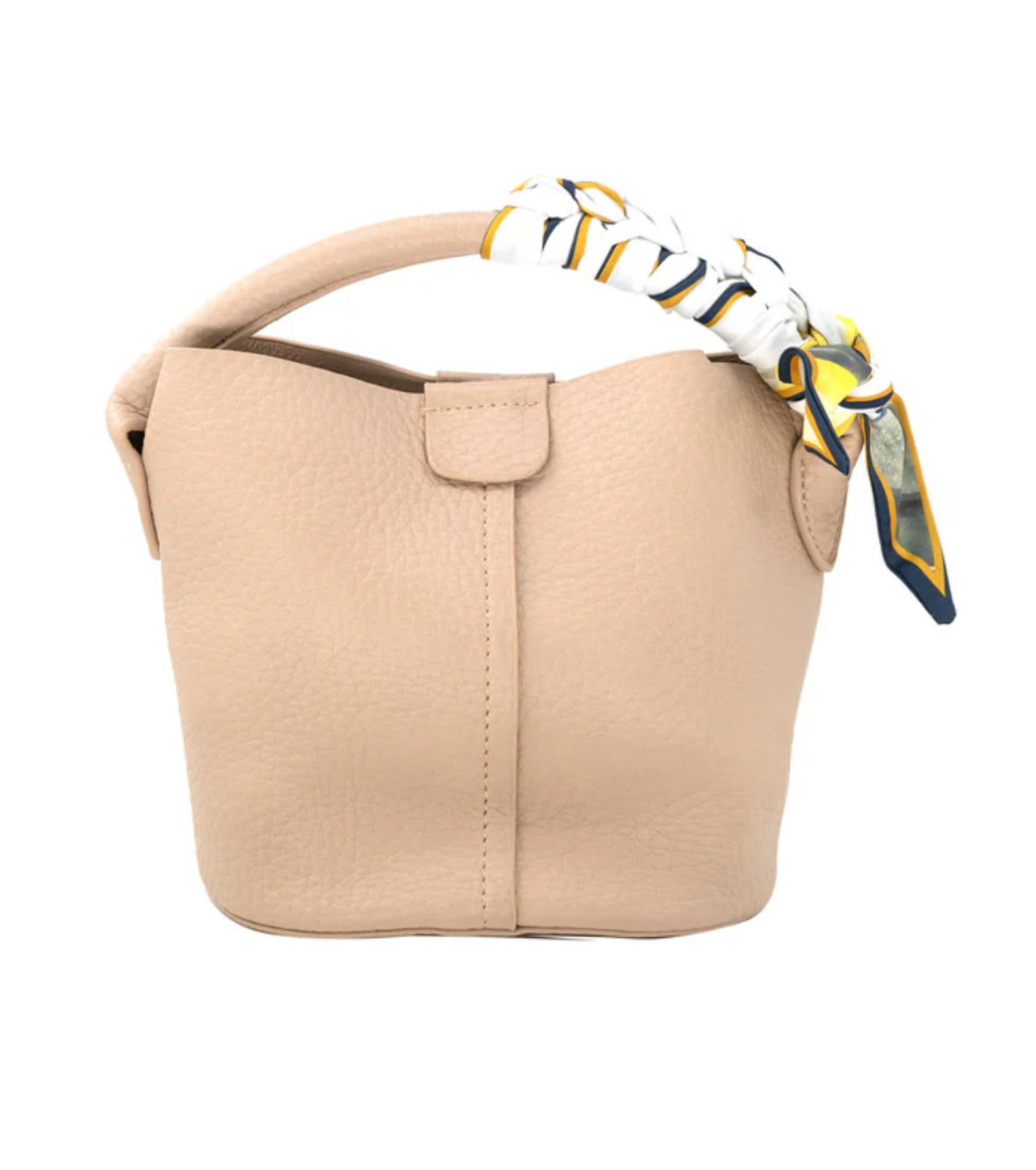 Taupe Handbag With Scarf