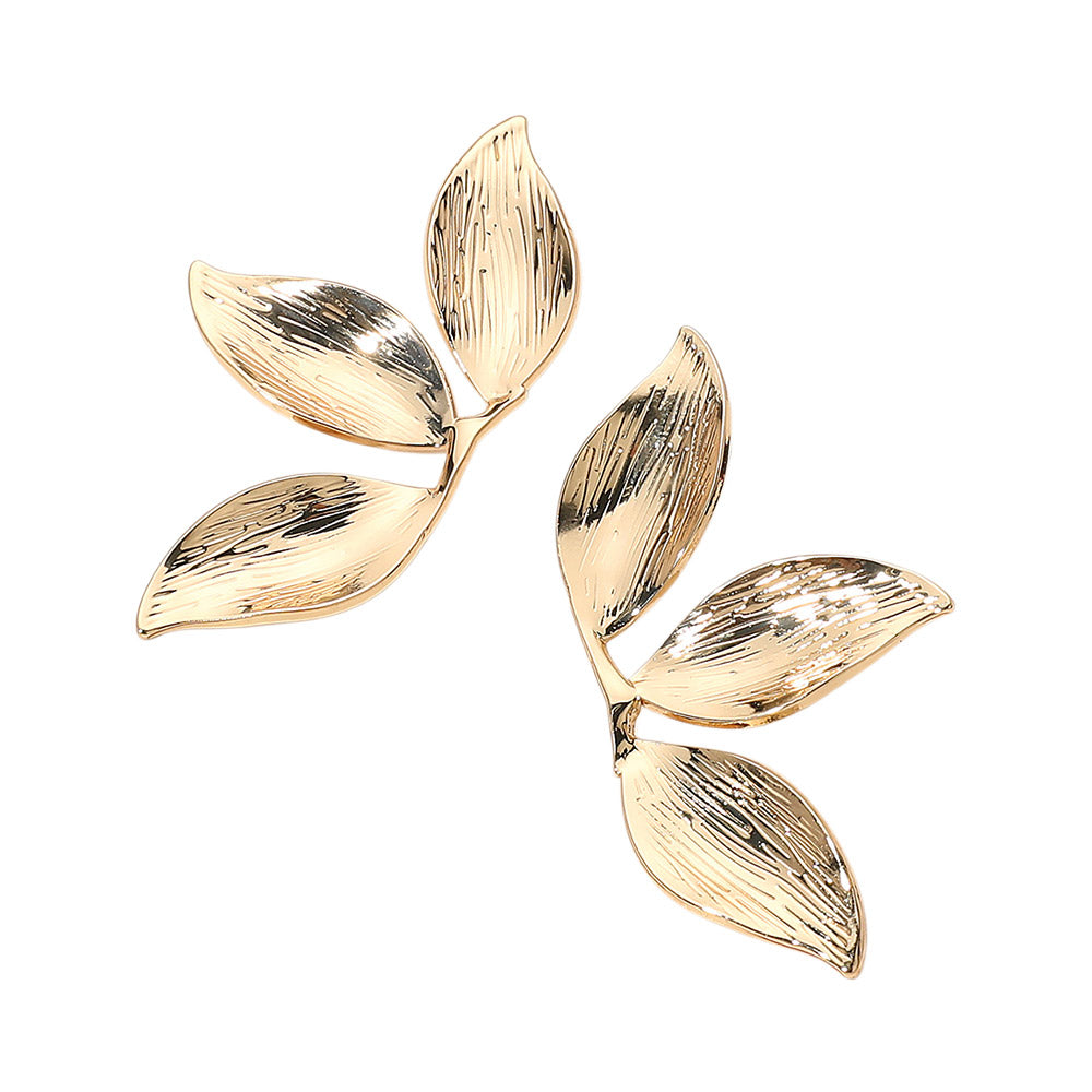 Trenta Gold Leaf Earrings