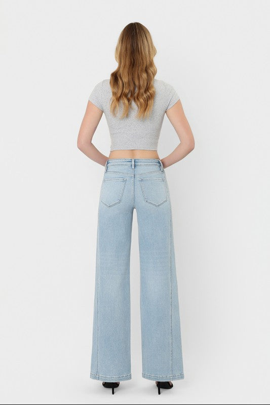 High Rise Side Panel Trouser Jean